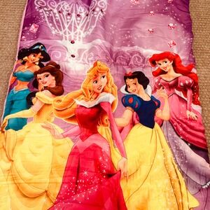Disney Princess Kids Slumber Bag Playhut Pink Purple Ariel Belle Aurora 56x28